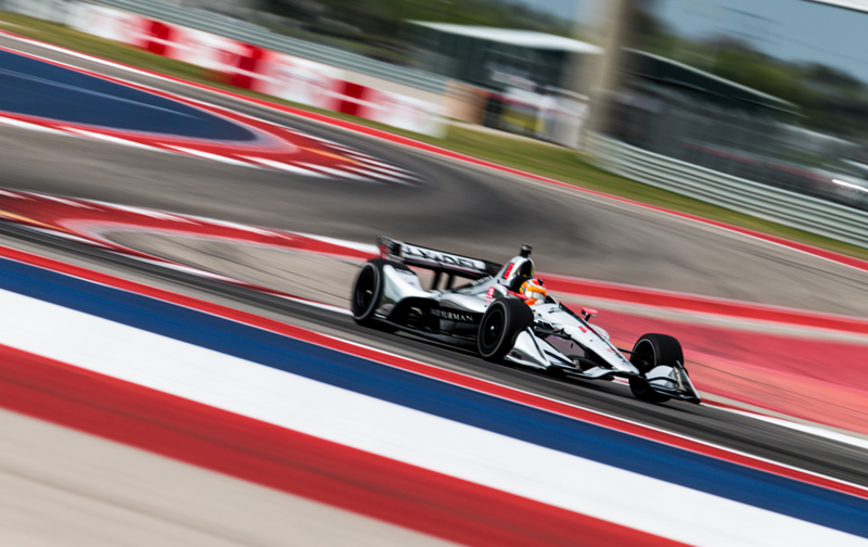 Illustration for article titled Here's All the Action From IndyCar Practice At COTA